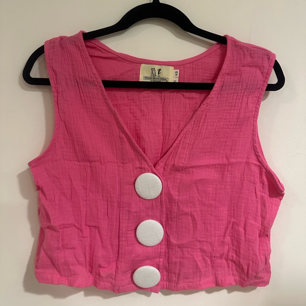 Fashion Brand Company Bright Pink Top